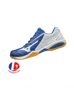 Giày cầu lông Mizuno Wave Claw -Trắng Xanh NEW 2020