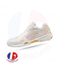 Giày cầu lông Mizuno Wave Claw Pro - Trắng Vàng chính hãng