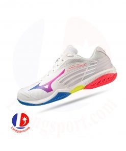 Giày cầu lông Mizuno Wave Claw 2 - Trắng Đỏ chính hãng 2023