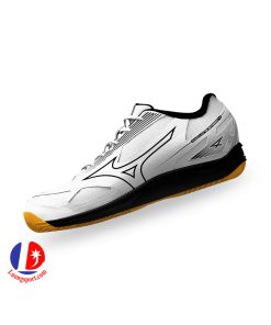 Giày Cầu Lông Mizuno Cyclone Speed 4 - Trắng Đen Bạc Chính Hãng