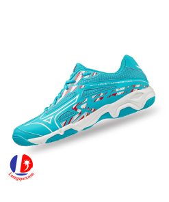 Giày Cầu Lông Mizuno Wave Thunderstorm - Xanh Trắng Chính Hãng