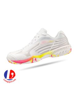 Giày Cầu Lông Mizuno Wave Claw 2 - Trắng Hồng Vàng Chính Hãng (71GA211004)