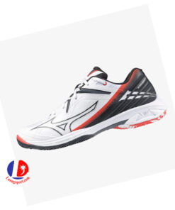 Giày Cầu Lông Mizuno Wave Claw 3 - Trắng Đen Đỏ (71GA244303)