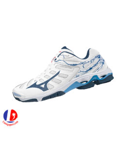 Giày Cầu Lông Mizuno Wave Voltage - Trắng Xanh Biển Chính Hãng (V1GA216086)