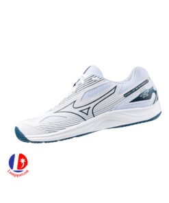 Giày Cầu Lông Mizuno Cyclone Speed 4 Trắng Xanh Chính Hãng (V1GA238021)