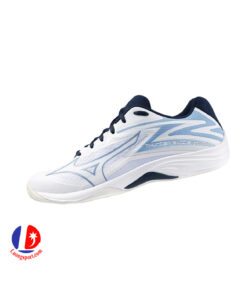 Giày Cầu Lông Mizuno Thunder Blade Z - Trắng Bạc Xanh Chính Hãng (V1GA237053)