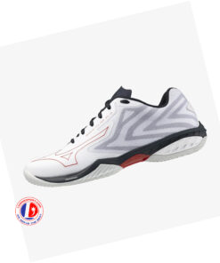 Giày Cầu Lông Mizuno Wave Claw El 2 - Trắng Đỏ Xám Chính Hãng (71GA228051)