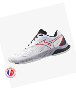 Giày Cầu Lông Mizuno Wave Fang 2 - Trắng Đỏ Xám Chính Hãng (71GA231320)