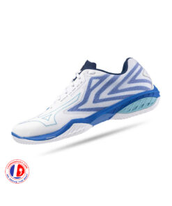 Giày Cầu Lông Mizuno Wave Claw EL 2 – (Trắng Xanh) Chính Hãng (71GA228052)