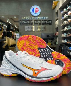 Giày cầu lông Mizuno Wave Claw 3 - Trắng đen chính hãng (71GA244335)